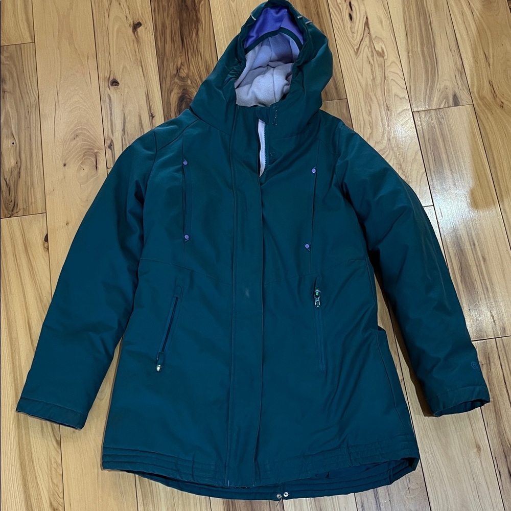 Girls Teal Hooded warm winterJacket